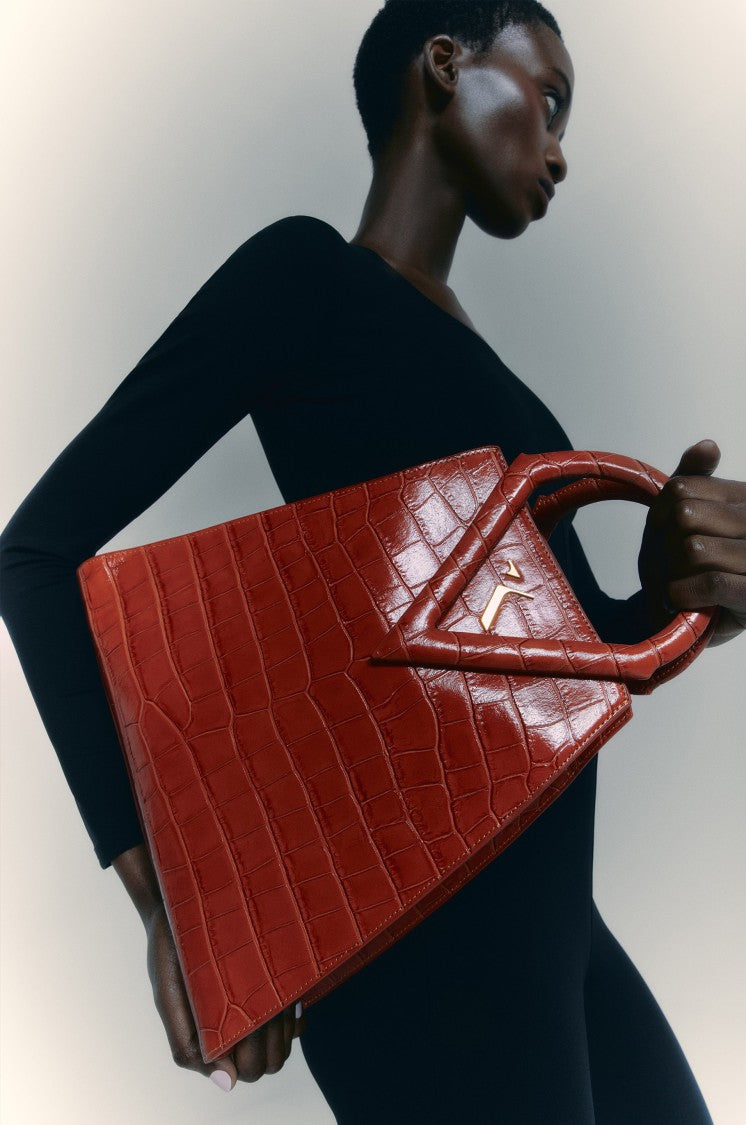 Saiid Kobeisy Crocodile Pattern Structured Bag