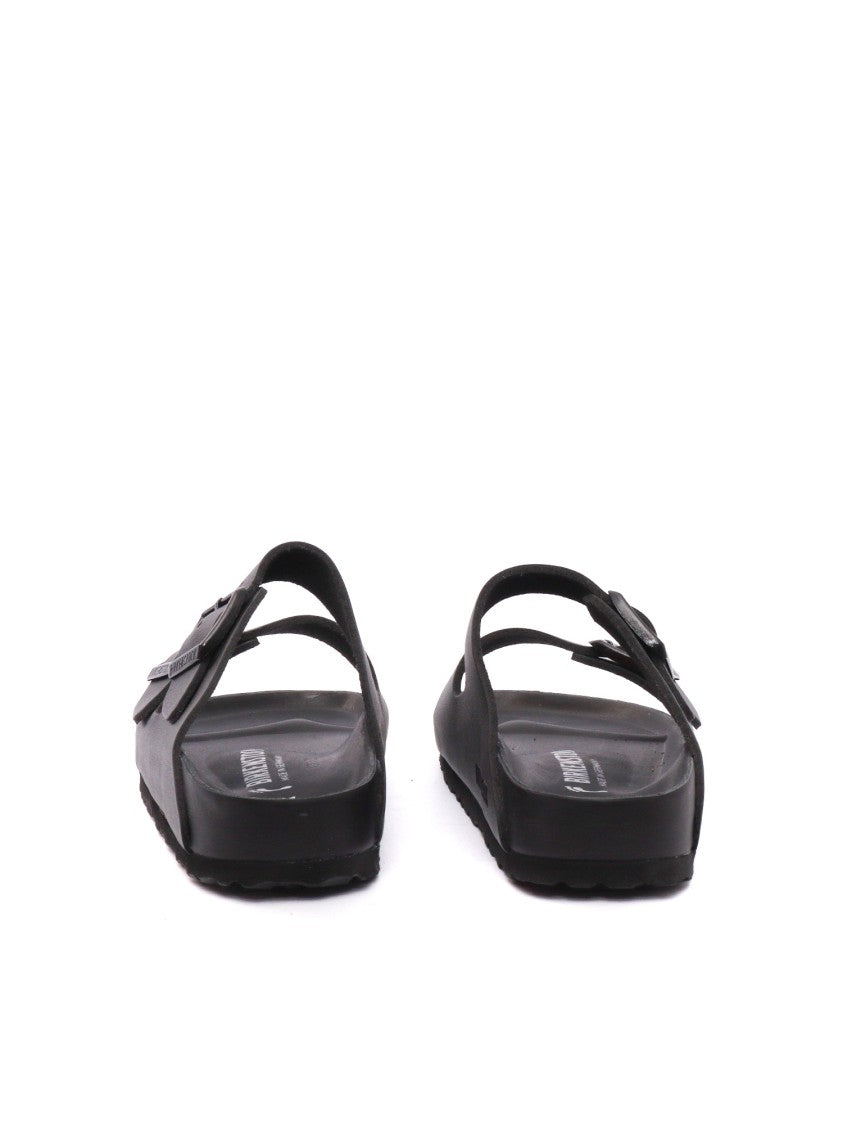 Birkenstock Black Arizona Natural Leather Slide Sandal
