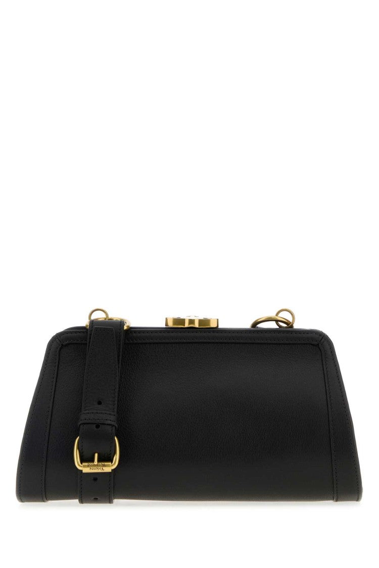Vivienne Westwood Black Leather Ascot Crossbody Bag