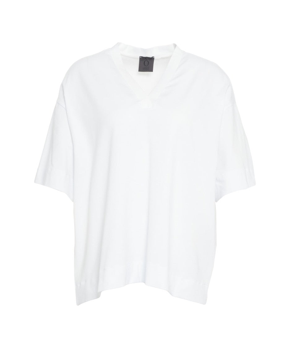 Oblo Unique V-Neck T-Shirt With Relaxed Fit And Design
