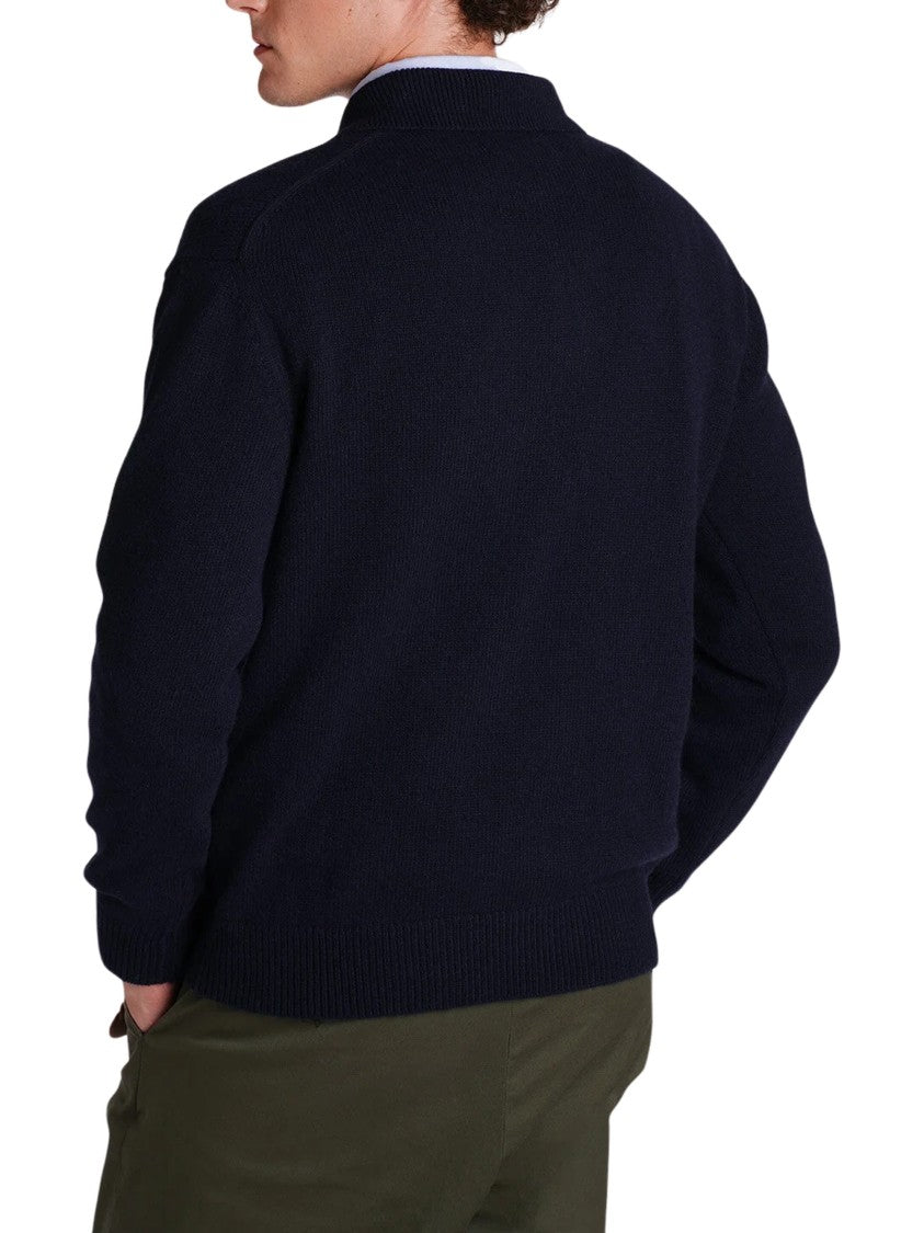 Baracuta Argyle Knitted Polo Neck Sweater