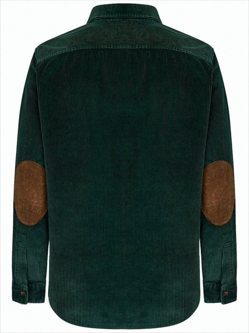 Polo Ralph Lauren Long-Sleeve Corduroy Shirt With Elbow Patches And Classic Collar