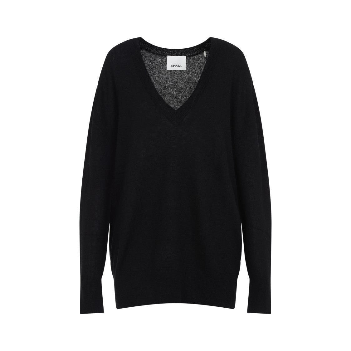Isabel Marant Oversized Black Sweater With Deep V-Neckline