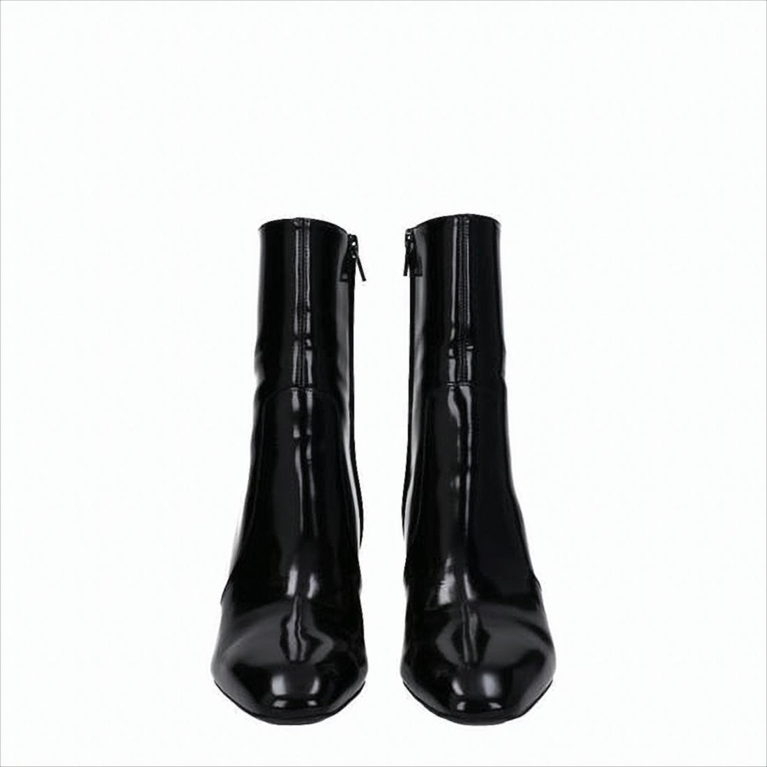 Saint Laurent Leather Ankle Boots With Pointed Toe