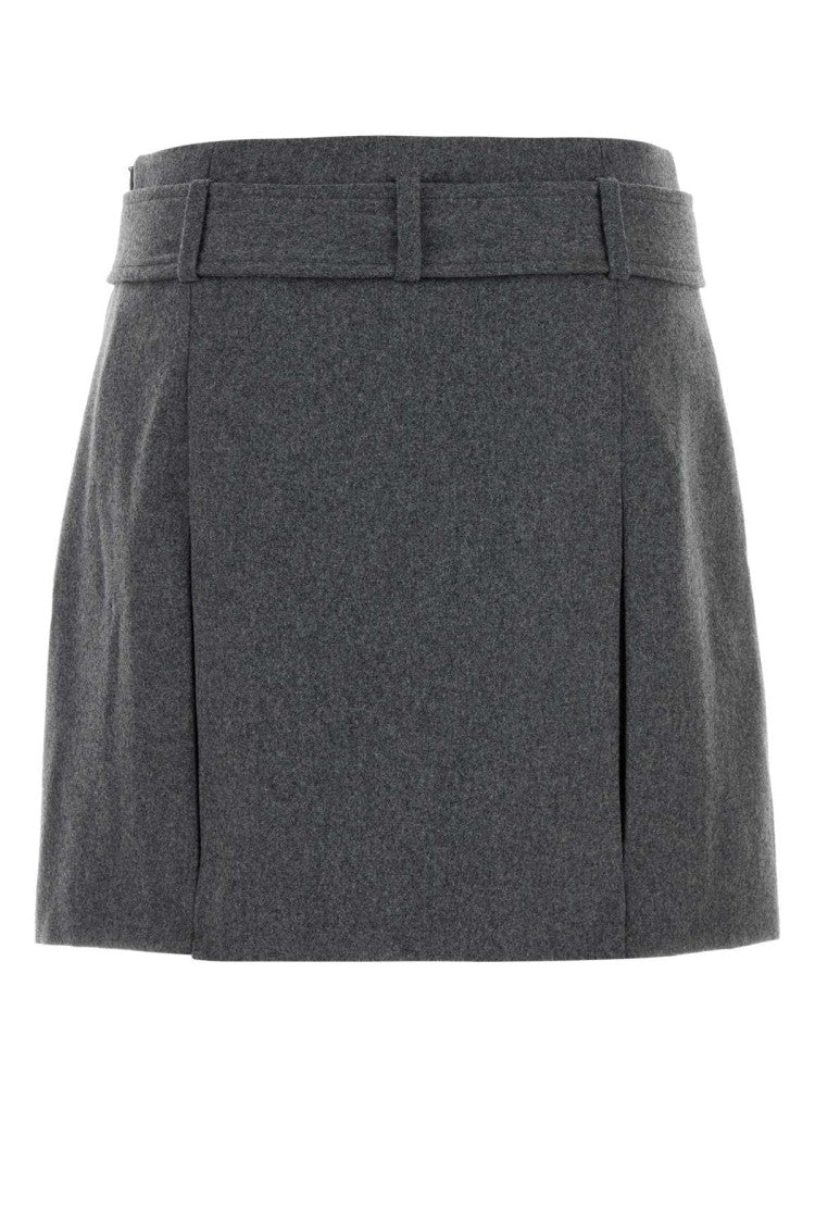 A.P.C. Grey Flannel Cecile Mini Skirt