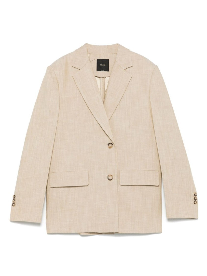 Pinko Beige Double-Breasted Jacket