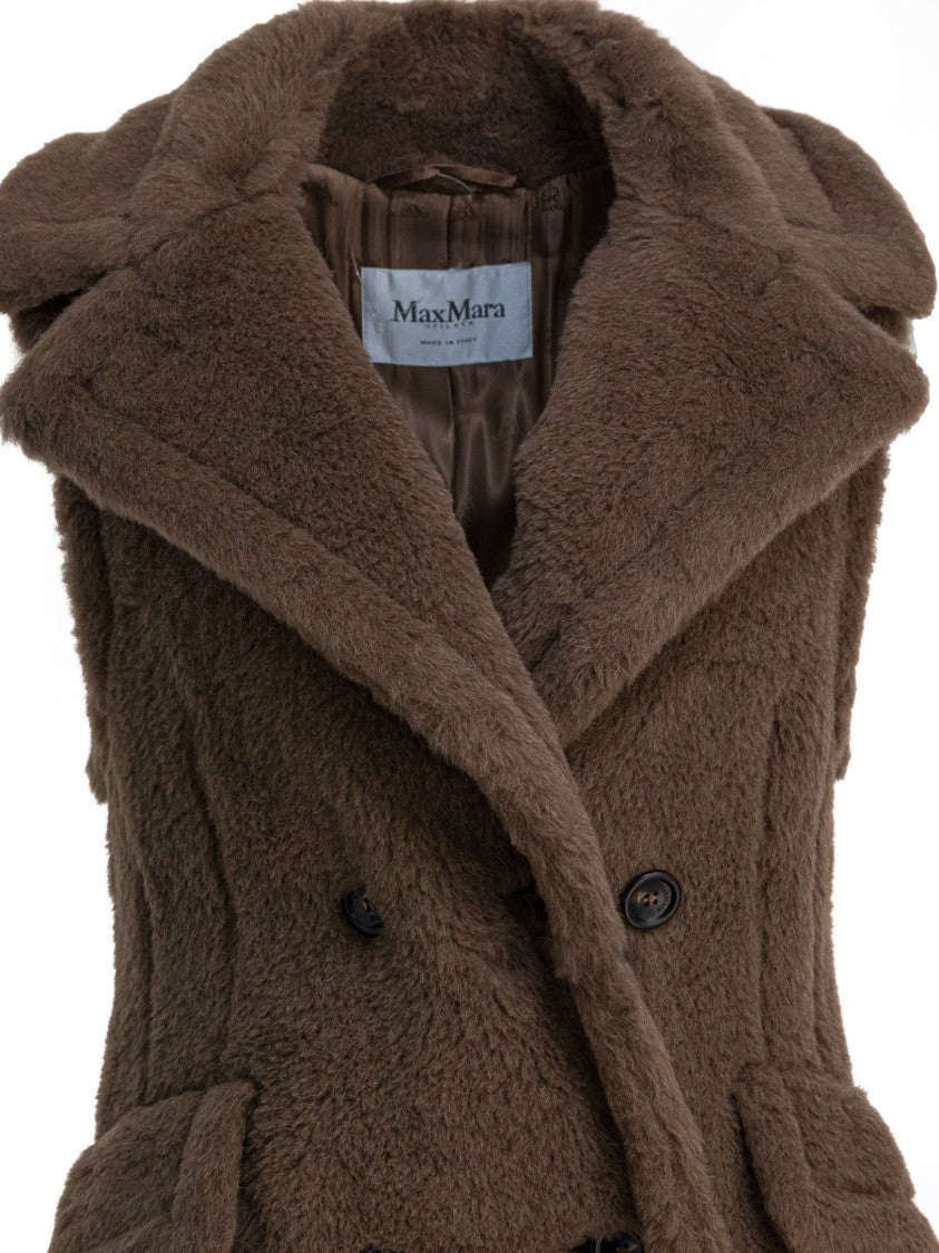 Max Mara Sleeveless Jacket In Alpaca