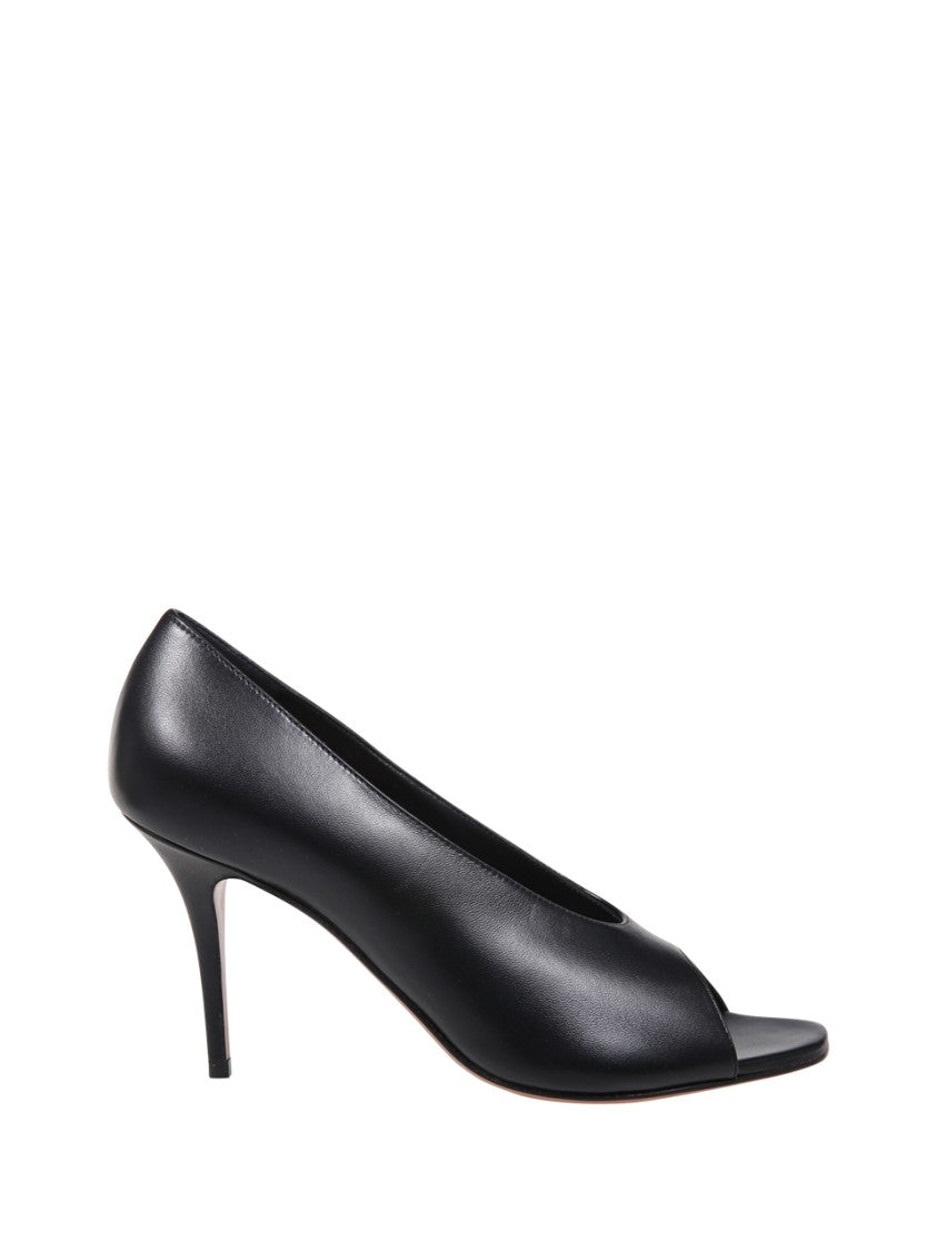 Amina Muaddi Julianne Peep Toe Pump 90