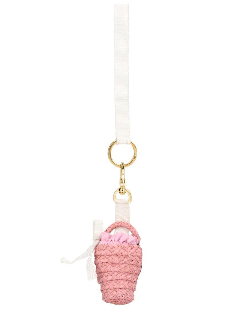 Patou Pink Woven Fabric Bucket Charm