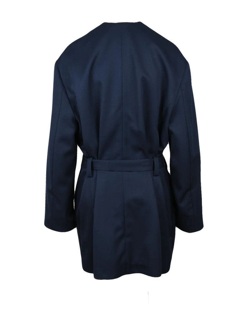 The Attico Double-Breasted Overcoat - Multicolor
