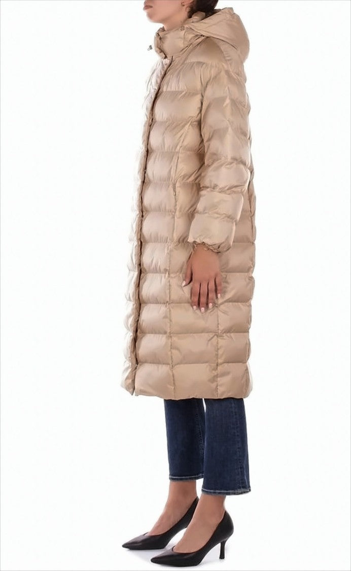 Max Mara Quilted Below-The-Knee Jacket With Hood