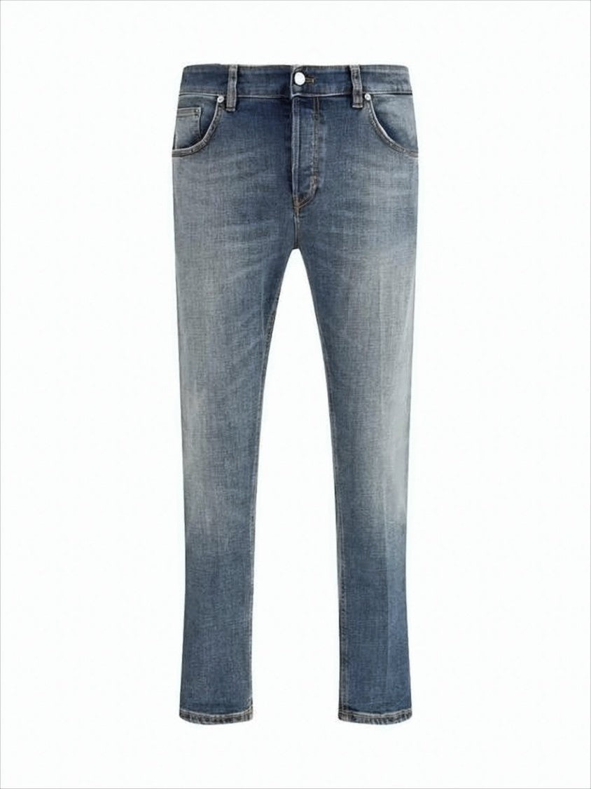 Pt Torino Classic Blue Denim Pants With Five-Pocket Design