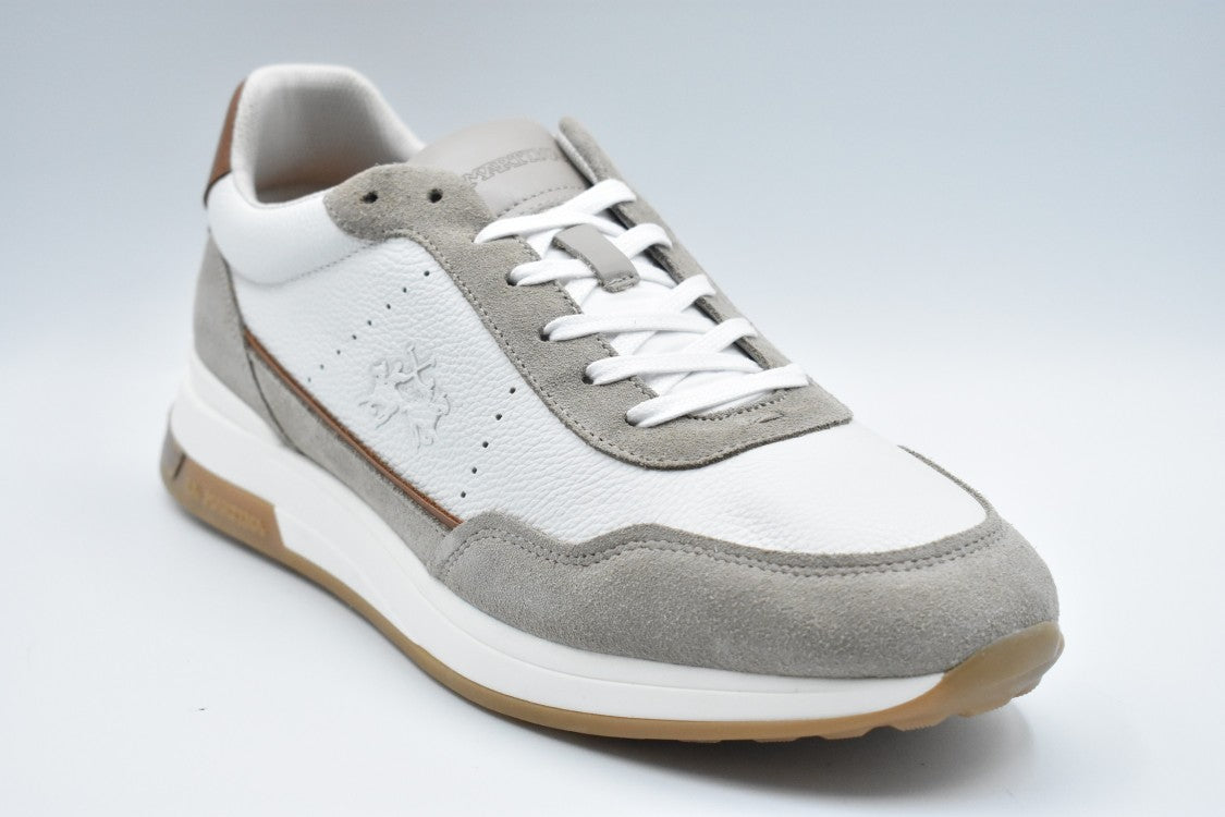 La Martina Low-Top Sneakers In Hand-Aged Leather