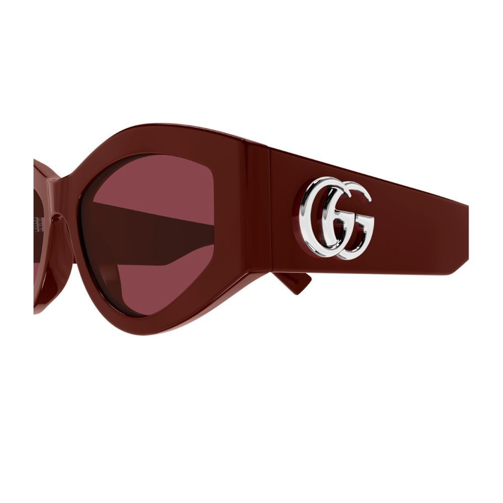 Gucci Gg1951s Emblem Line Glossy Burgundy Cat-Eye Sunglasses