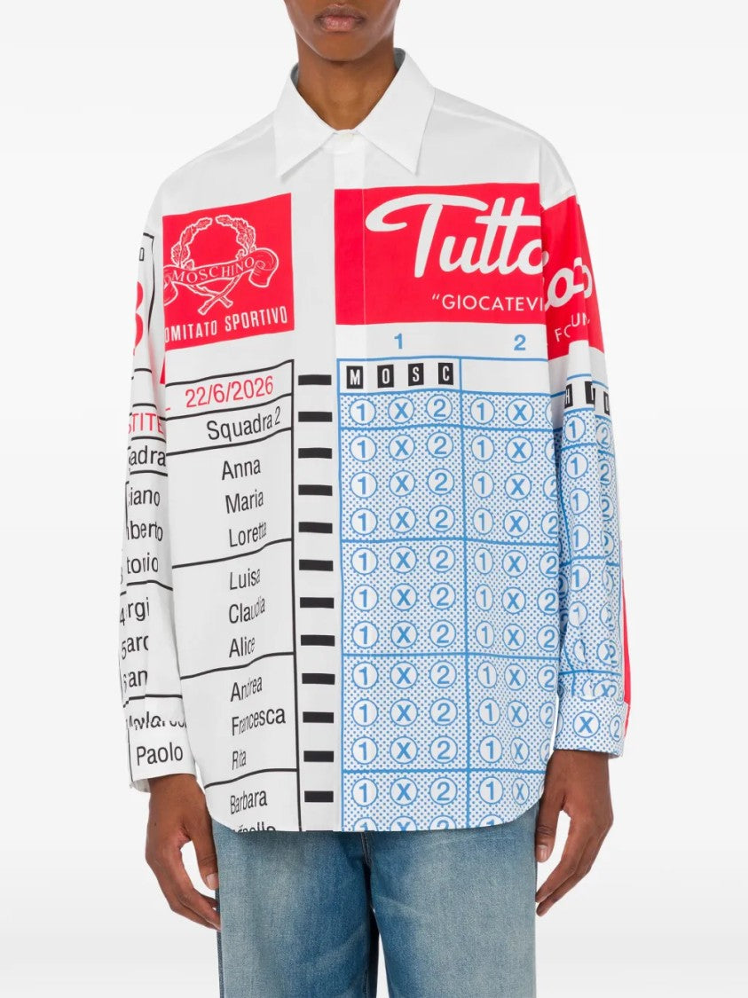 Moschino Graphic Print Casual Shirt With Classic Collar