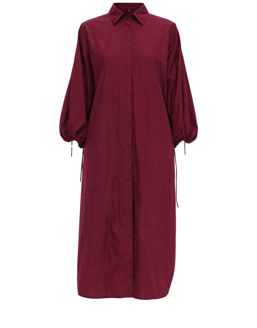 Meimeij Oversized Cotton Brandy Red Women’S Dress