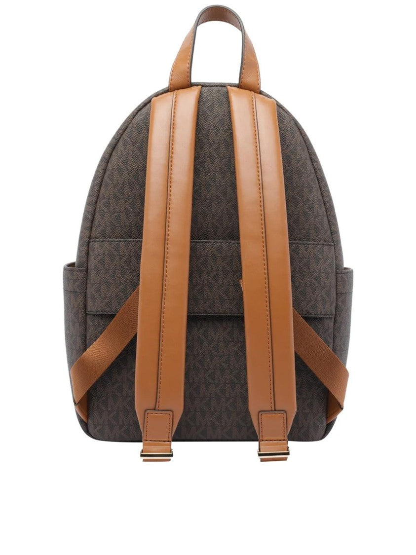 Michael Kors Dark Brown Monogram Pattern Backpack