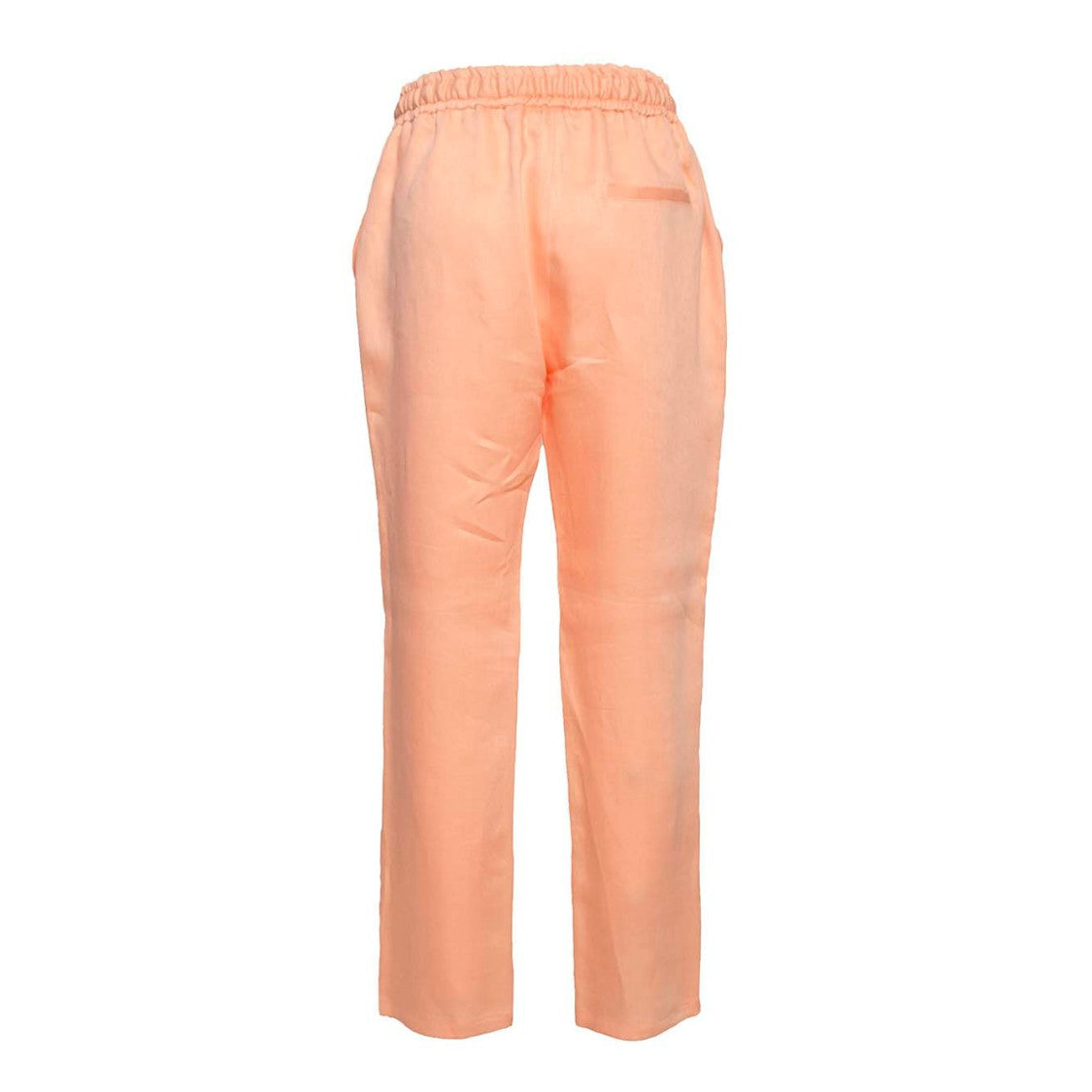 Barba Joke Straight Trousers In Peach Linen