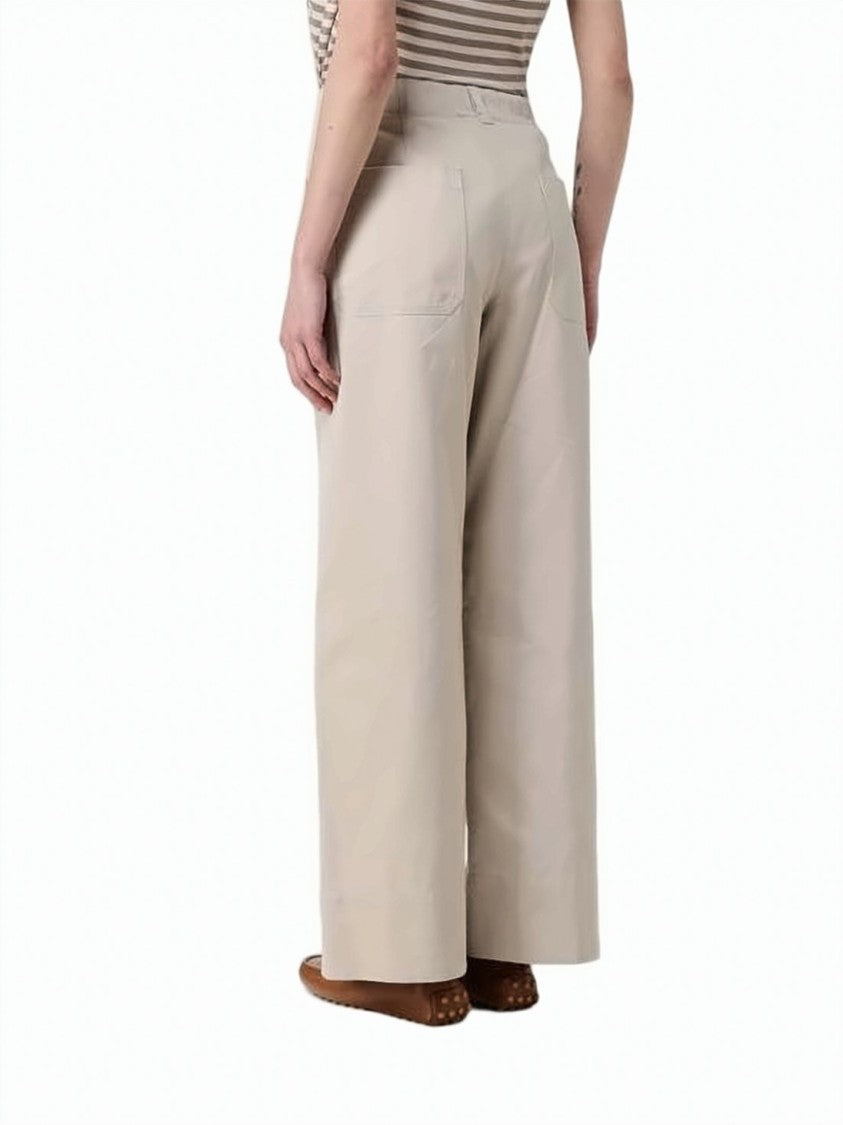 Max Mara High-Waisted Straight-Leg Pants With Concealed Fastening And Side Pockets
