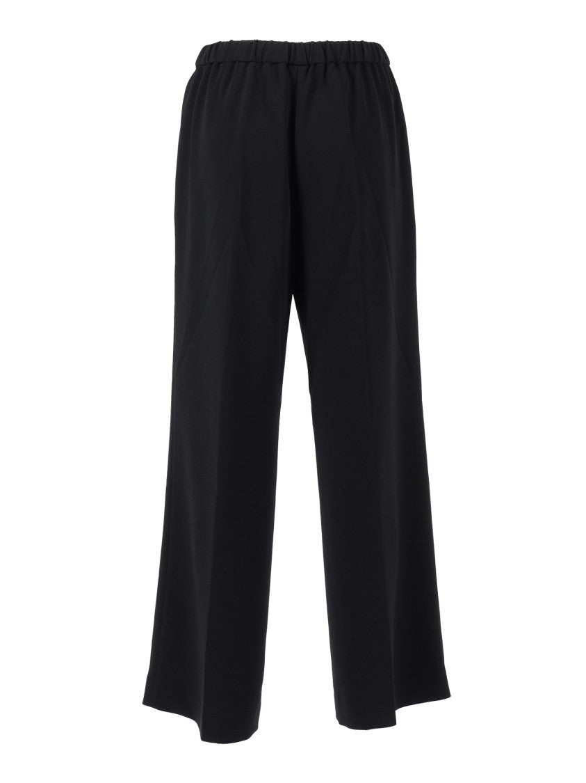 Aspesi Wide-Leg Black Pants With Relaxed Fit