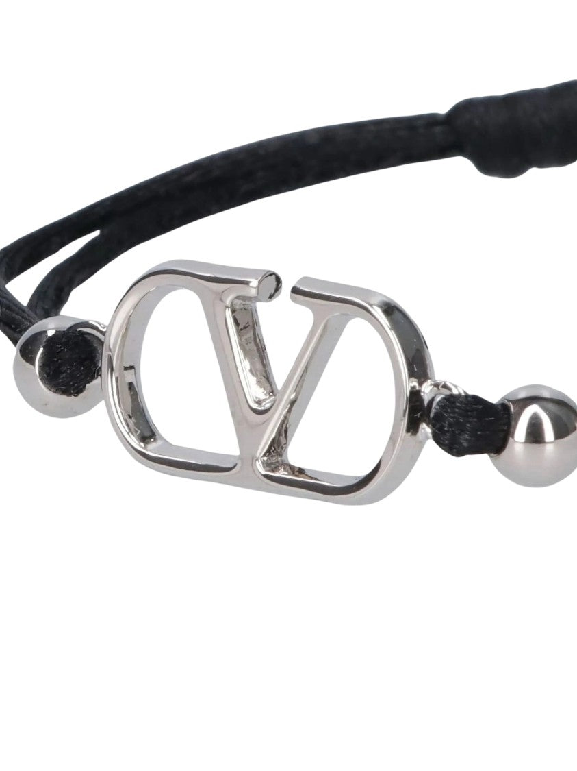 Valentino Vd Interlocking Silver-Tone Bracelet