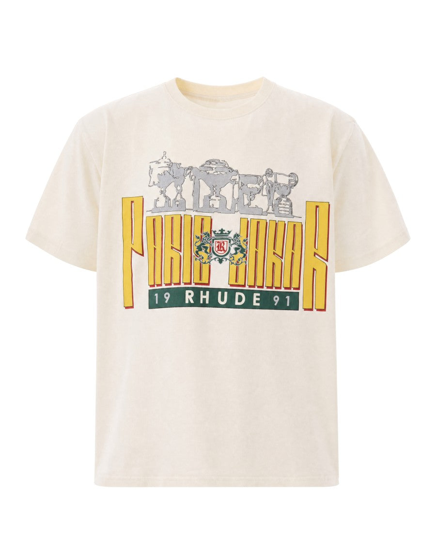 Rhude Oversized Vintage-Style Bold Graphic Cotton T-Shirt