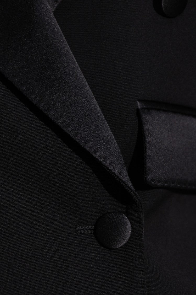 Dolce & Gabbana Tailored Wool Vest With Satin Accents