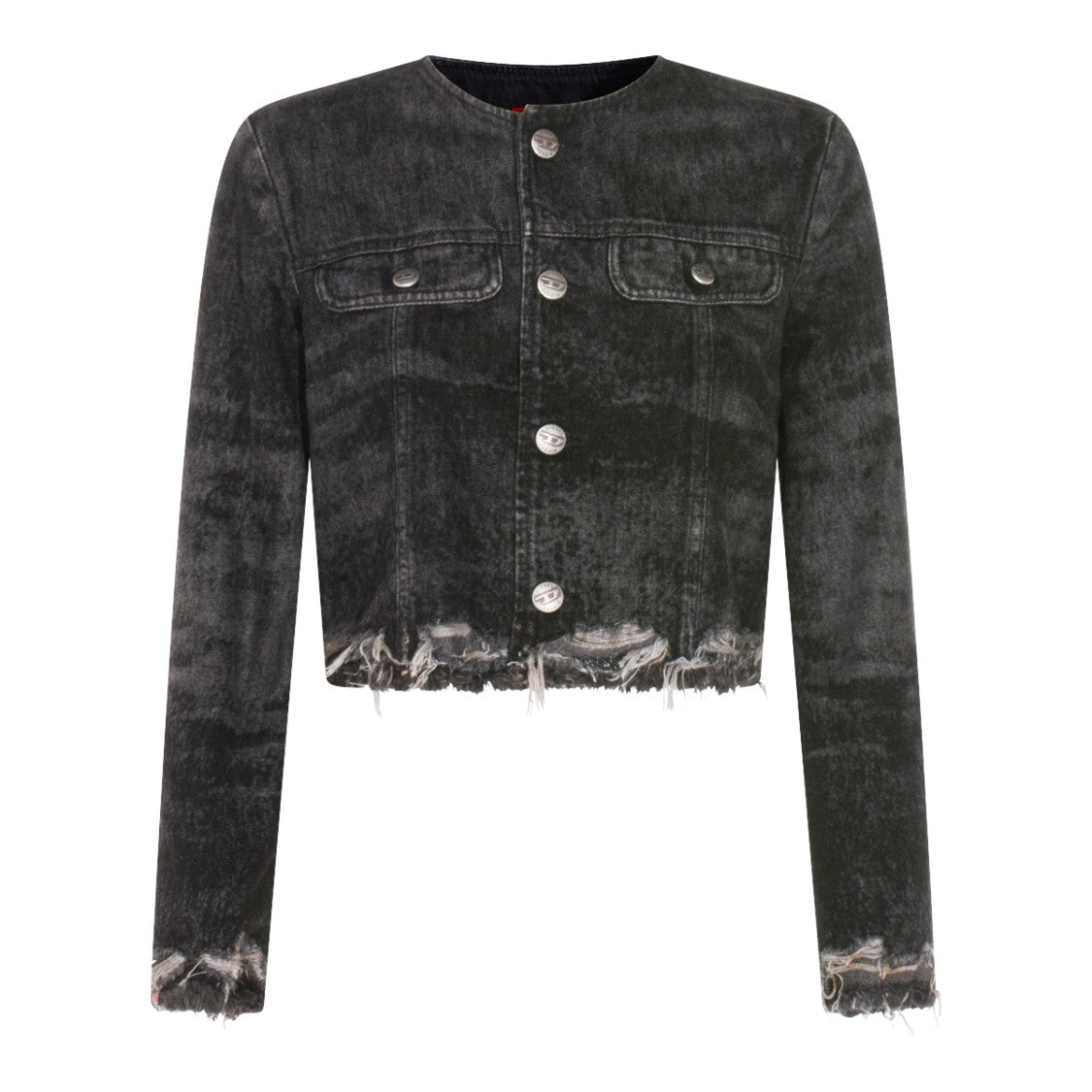 Diesel Black Cotton Denim Jacket