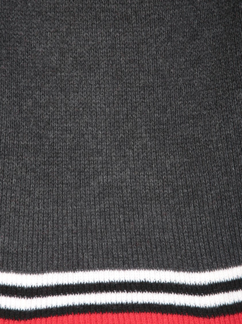 Msgm Sporty Knit Sweater With Striped Detailing And Comfort