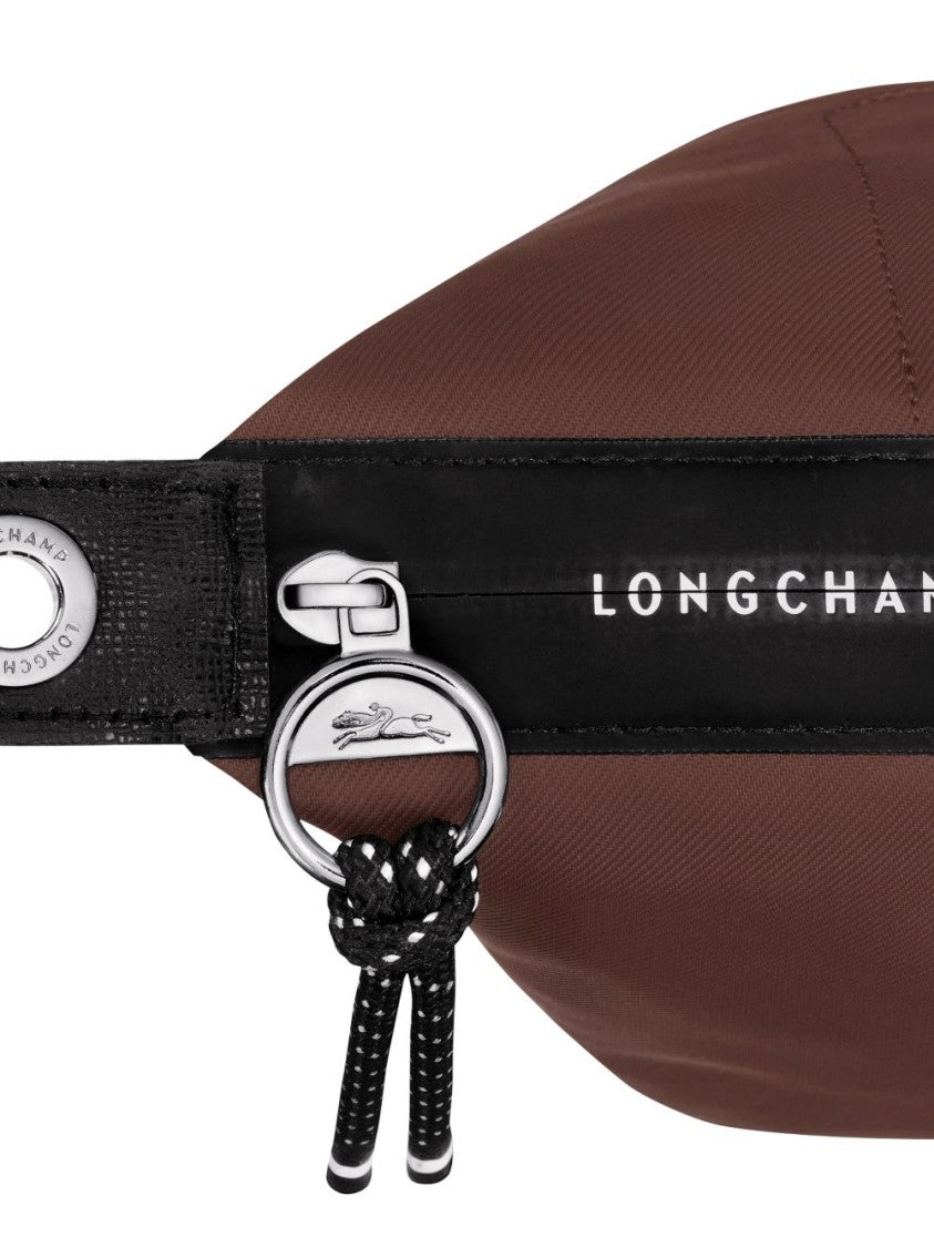 Longchamp Brown Cowhide Trimmed Polyamide Tote Bag