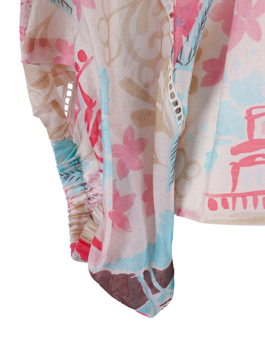 Ermanno Scervino Pastel Lace Abstract Blouse