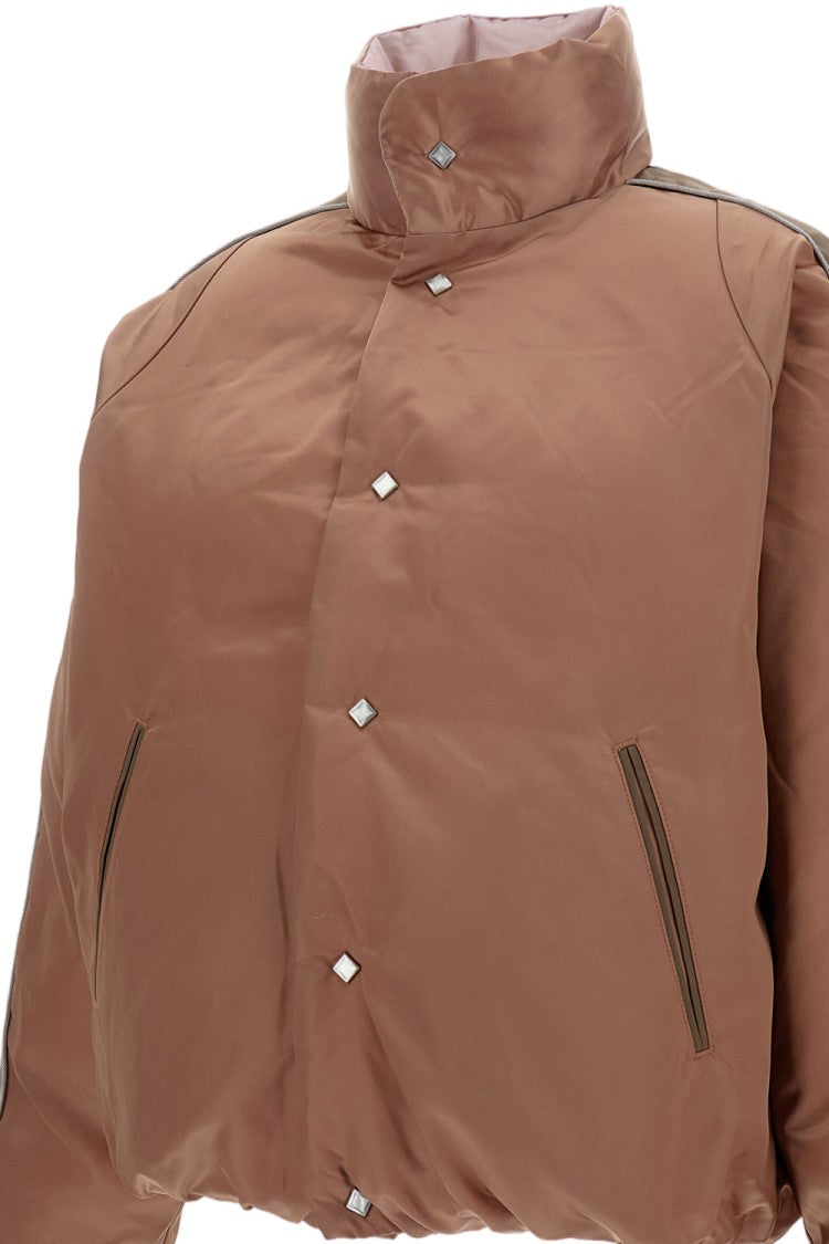 Tanaka Reversible Quilted Bomber Jacket With High Collar And Zippered Pockets