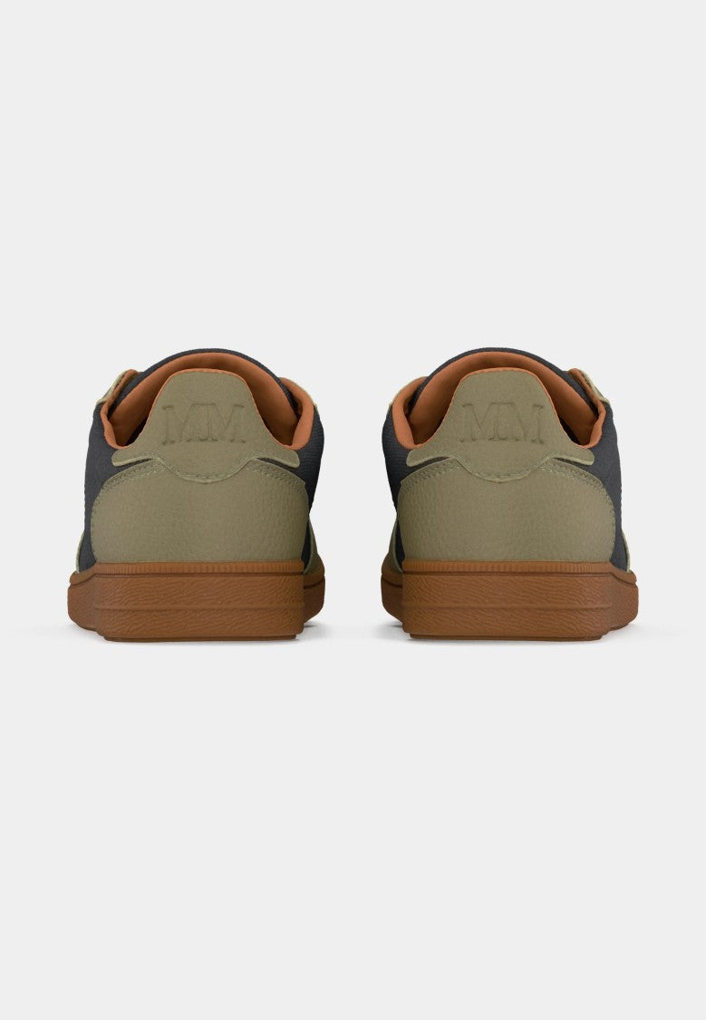 Max Mara Gray Bicolor Bovine Leather Sneakers