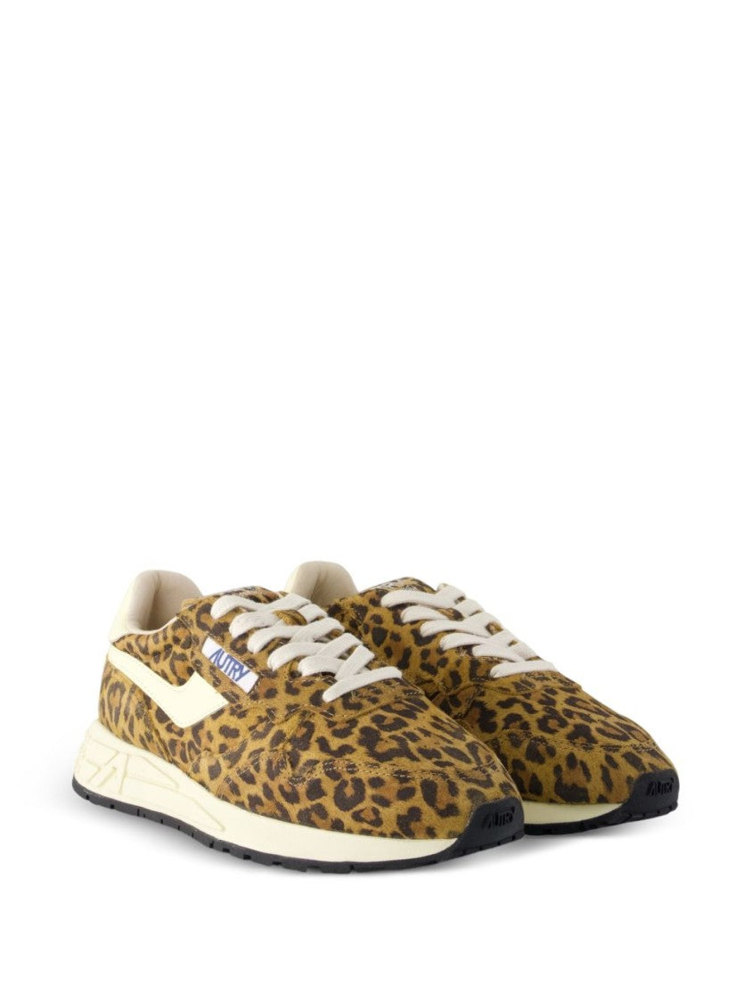 Autry Reelwind Low Leopard Suede Sneakers