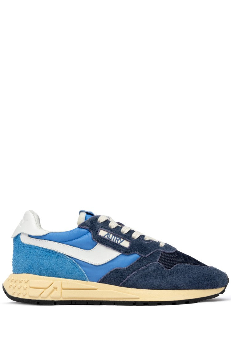 Autry Blue Reelwind Suede Mesh Sneakers
