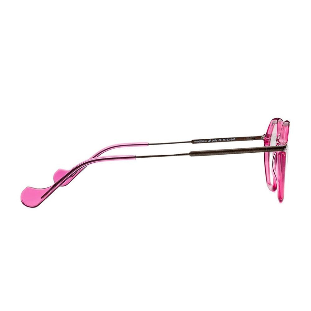Matttew Jelly Geometric Transparent Pink Acetate Eyewear