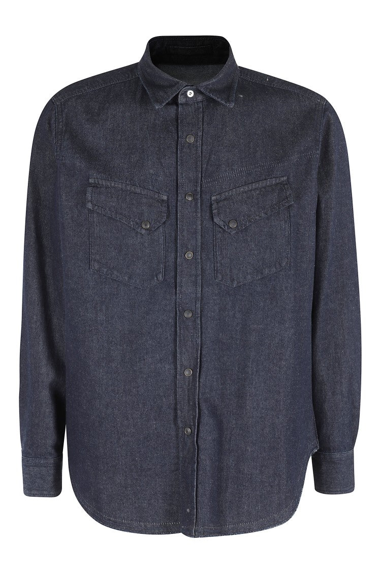 Fortela Classic Denim Shirt With Flap Pockets