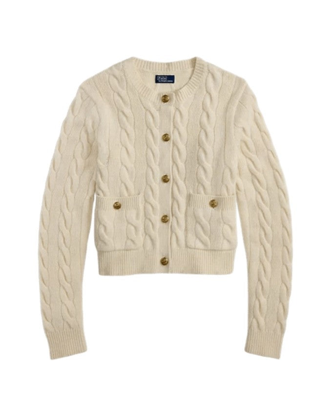 Polo Ralph Lauren Cropped Wool And Cashmere Blend Cardigan