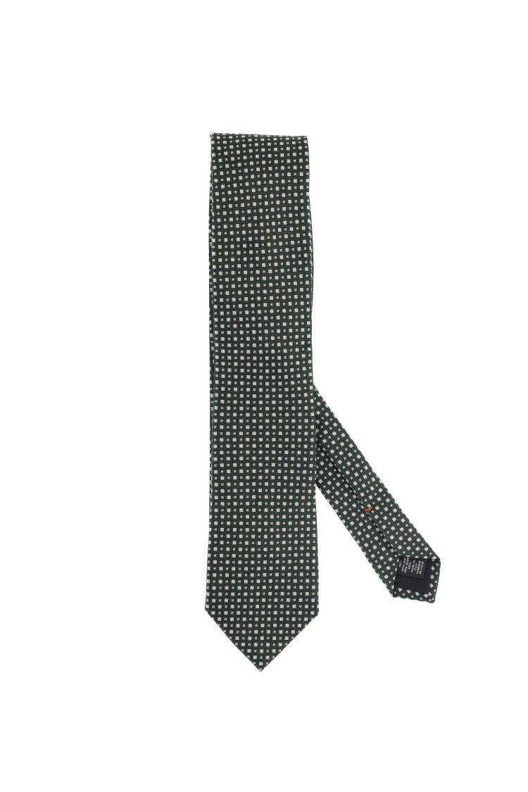 Zegna Micro-Pattern Pure Silk Tie