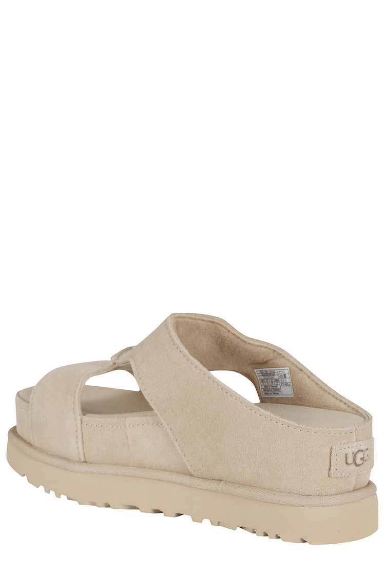 Ugg Sand W Goldenstar Hi Cutout Slide Suede Mules
