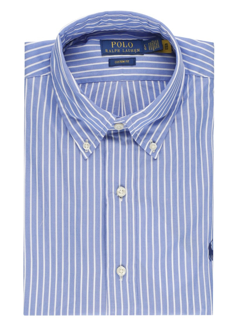 Polo Ralph Lauren Light Blue Pony Striped Shirt