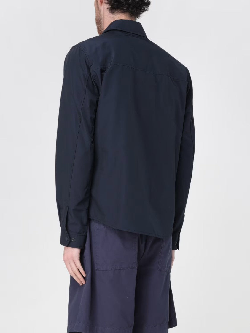 Woolrich Dark Navy Cotton Linen Shirt