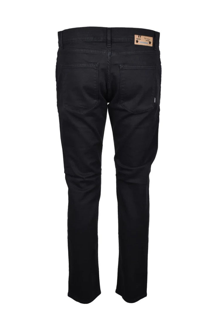 Daniele Alessandrini Black Cotton Stretch Slim Fit Jeans