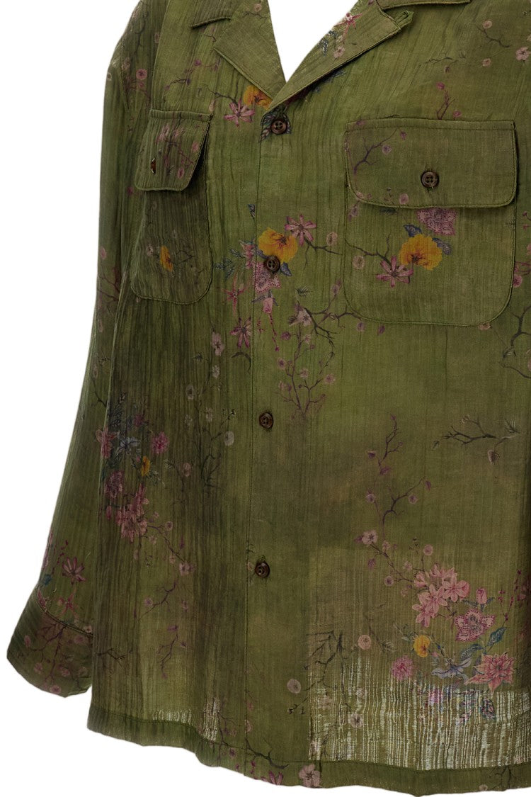 Found Cropped Boxy Camp Collar Shirt