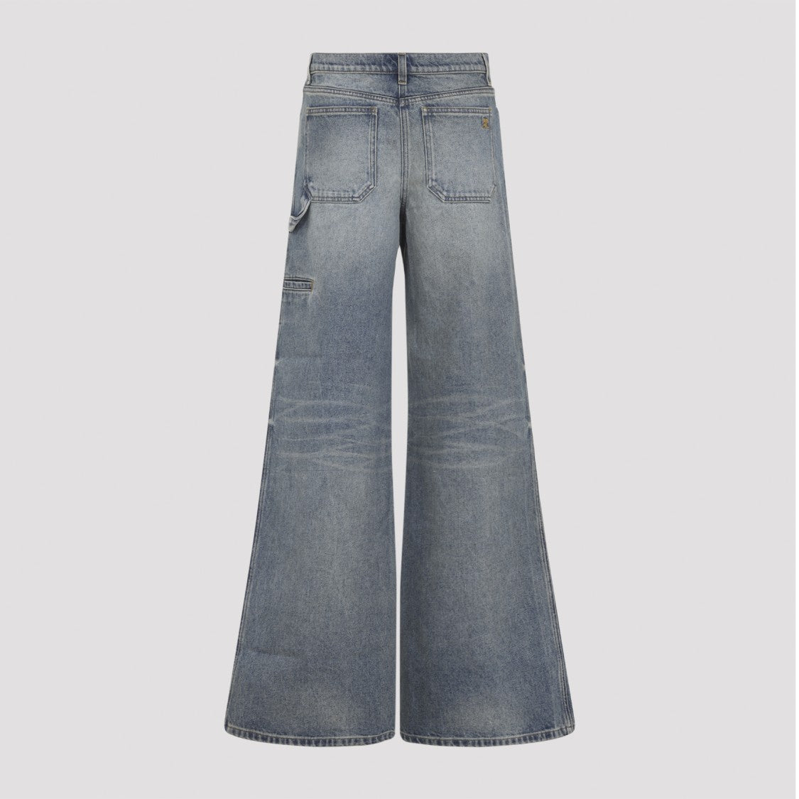Courrèges Baggy Hammer Mid Blue Cotton Jeans