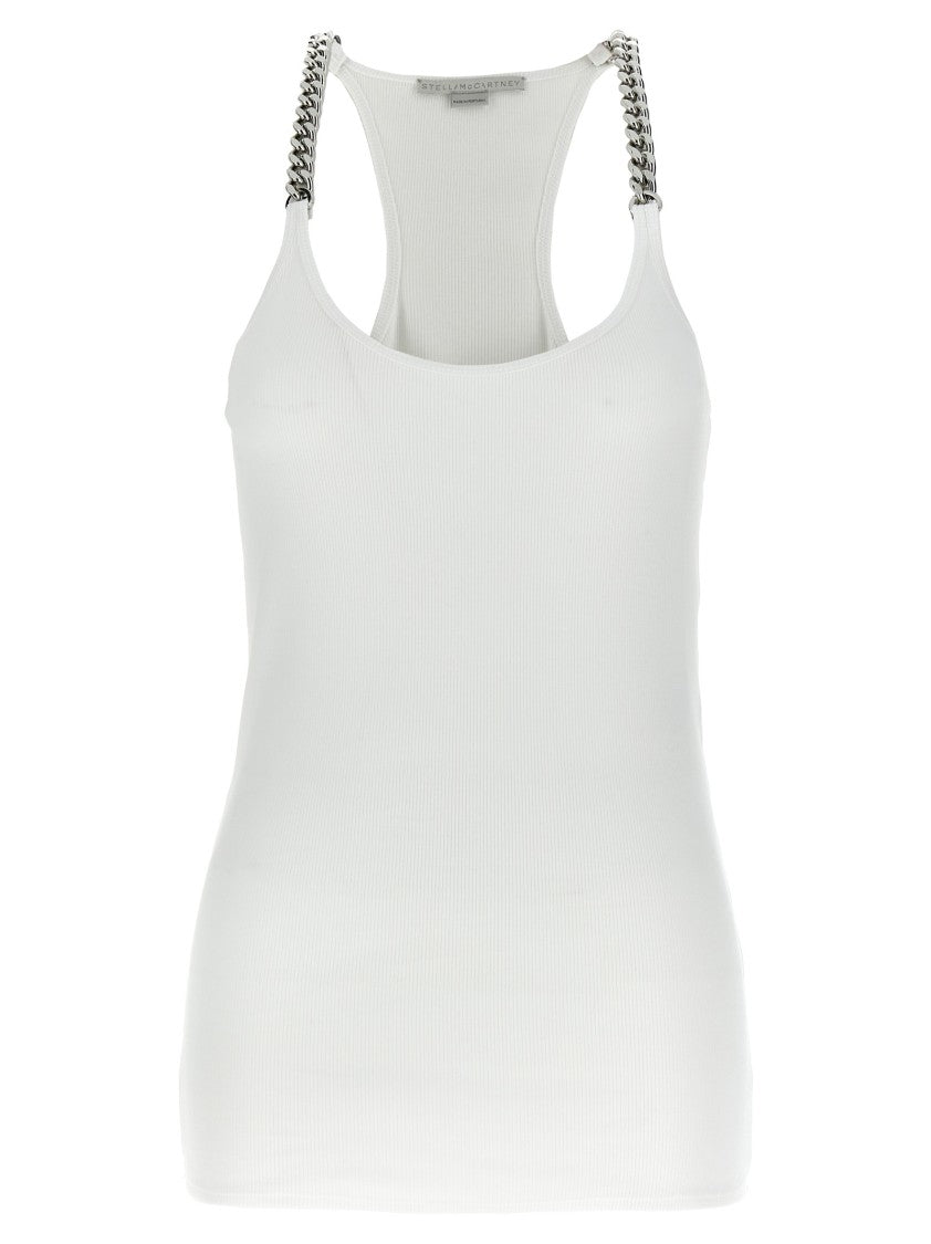 Stella Mccartney Fitted Ribbed Cotton Tank Top