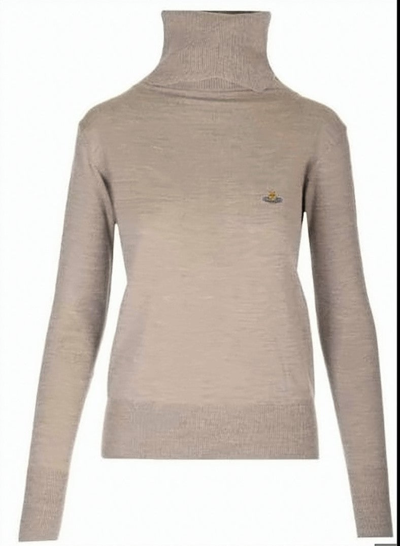 Vivienne Westwood Wool Turtleneck Sweater With Fitted Silhouette And Ribbed Detail