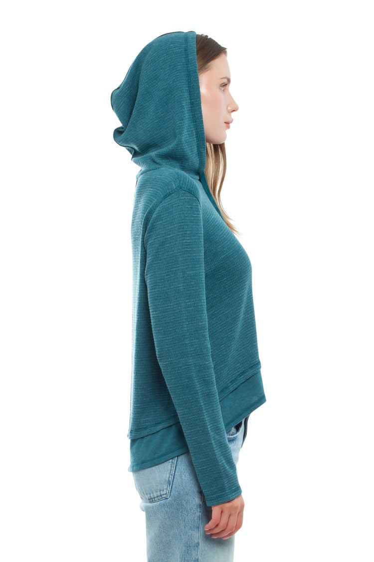 Wilt Long Sleeve Double Peplum Hoodie
