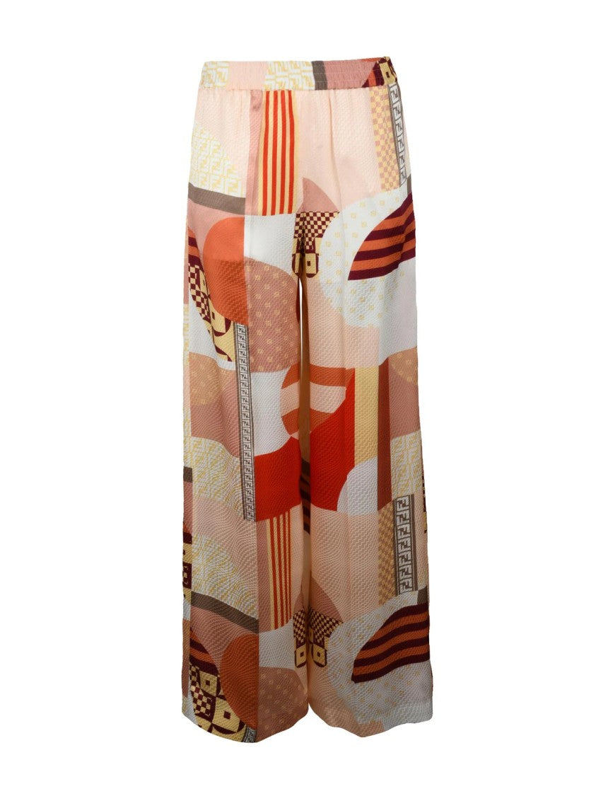Fendi Satin Trousers - Multicolor