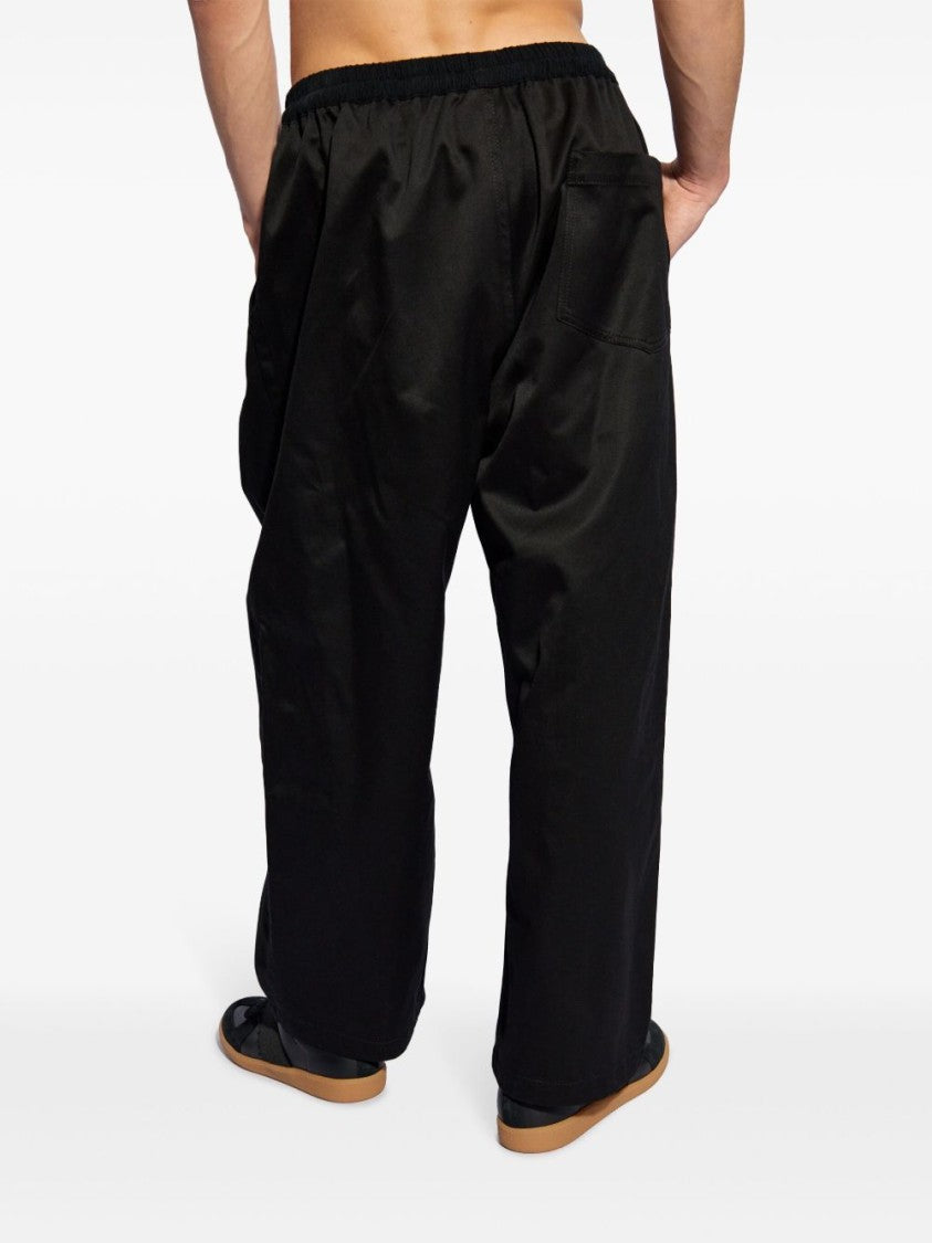 Maison Margiela Black Cotton Pleated Trousers
